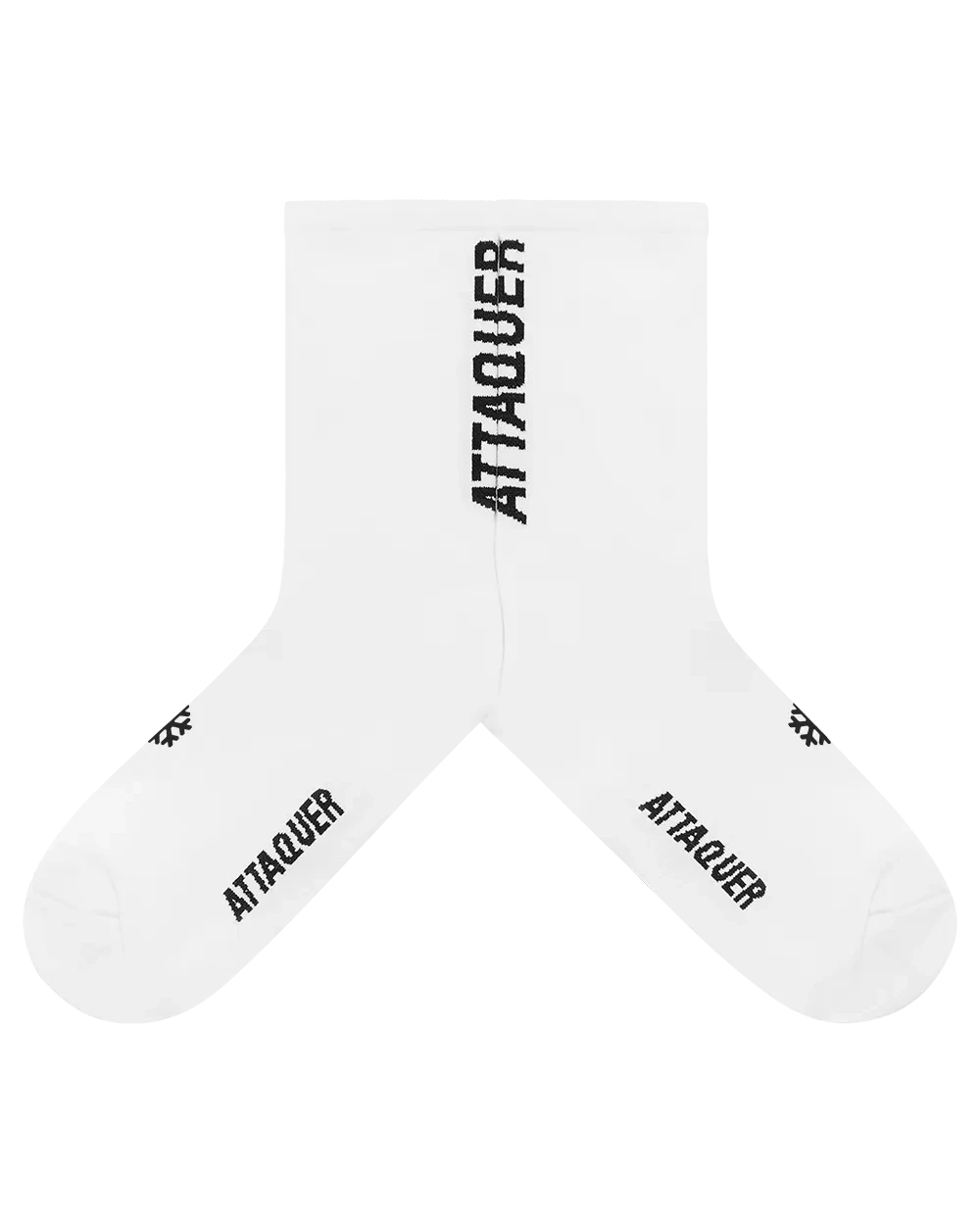 Attaquer Socks White Vertical Logo